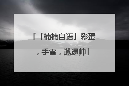 「楠楠自语」彩蛋，手雷，邋遢帅