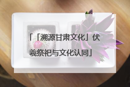 「溯源甘肃文化」伏羲祭祀与文化认同