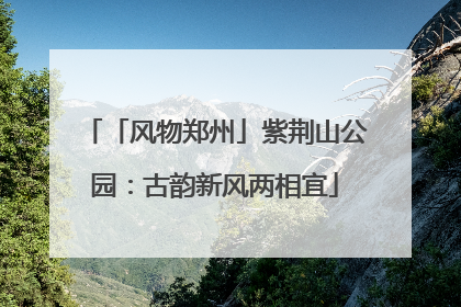 「风物郑州」紫荆山公园：古韵新风两相宜