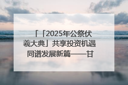 「2025年公祭伏羲大典」共享投资机遇 同谱发展新篇——甘肃省文旅产业链招商引资推介会侧记