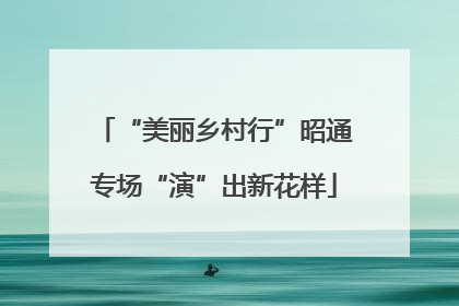 “美丽乡村行”昭通专场“演”出新花样