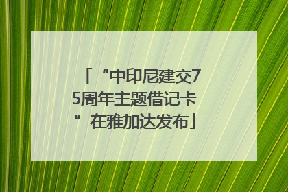 “中印尼建交75周年主题借记卡”在雅加达发布