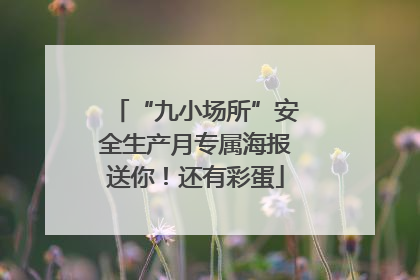 “九小场所”安全生产月专属海报送你！还有彩蛋