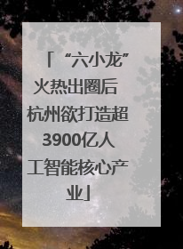 “六小龙”火热出圈后 杭州欲打造超3900亿人工智能核心产业