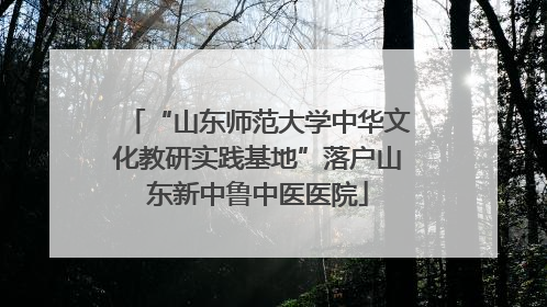 “山东师范大学中华文化教研实践基地”落户山东新中鲁中医医院