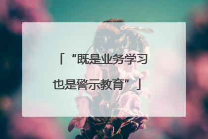 “既是业务学习也是警示教育”