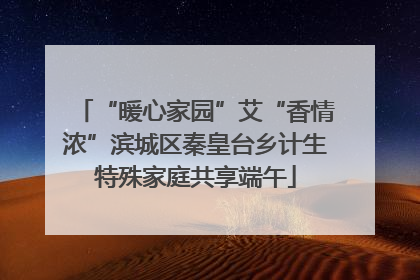 “暖心家园”艾“香情浓”滨城区秦皇台乡计生特殊家庭共享端午