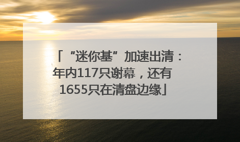 “迷你基”加速出清：年内117只谢幕，还有1655只在清盘边缘