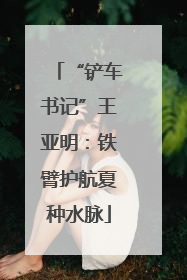 “铲车书记”王亚明：铁臂护航夏种水脉