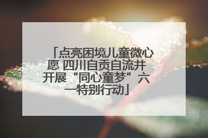 点亮困境儿童微心愿 四川自贡自流井开展“同心童梦”六一特别行动