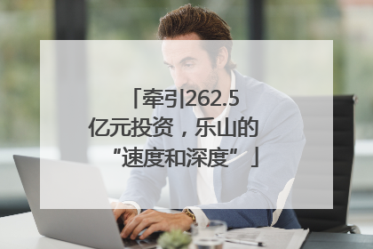 牵引262.5亿元投资，乐山的“速度和深度”