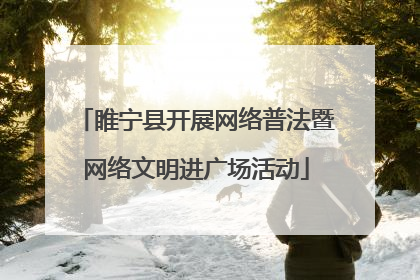 睢宁县开展网络普法暨网络文明进广场活动