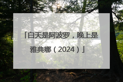 白天是阿波罗，晚上是雅典娜（2024）