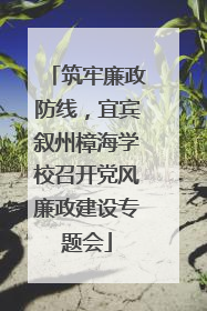 筑牢廉政防线，宜宾叙州樟海学校召开党风廉政建设专题会