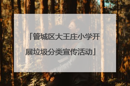 管城区大王庄小学开展垃圾分类宣传活动