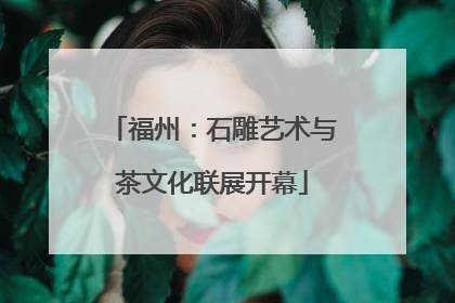 福州：石雕艺术与茶文化联展开幕