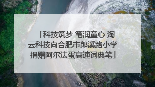 科技筑梦 笔润童心 淘云科技向合肥市郎溪路小学捐赠阿尔法蛋高速词典笔