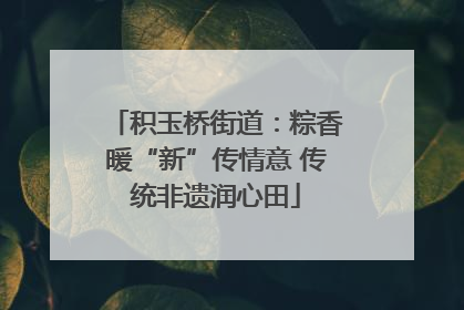 积玉桥街道：粽香暖“新”传情意 传统非遗润心田