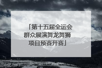 第十五届全运会群众展演舞龙舞狮项目预赛开赛