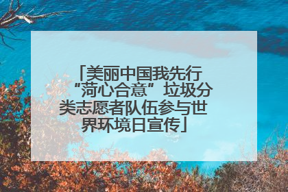 美丽中国我先行 “菏心合意”垃圾分类志愿者队伍参与世界环境日宣传