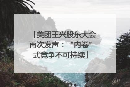 美团王兴股东大会再次发声：“内卷”式竞争不可持续