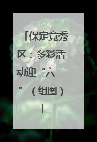 保定竞秀区：多彩活动迎“六一”（组图）
