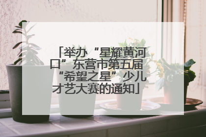 举办“星耀黄河口”东营市第五届“希望之星”少儿才艺大赛的通知
