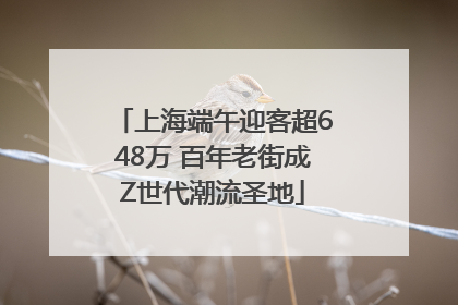 上海端午迎客超648万 百年老街成Z世代潮流圣地
