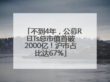 不到4年，公募REITs总市值首破2000亿！沪市占比达67%