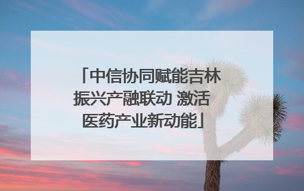 中信协同赋能吉林振兴产融联动 激活医药产业新动能