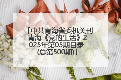 中共青海省委机关刊 青海《党的生活》2025年第05期目录 (总第500期)