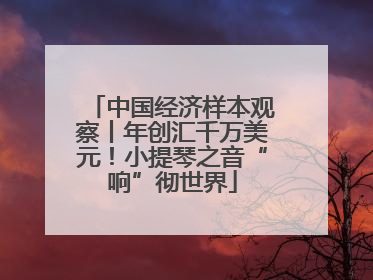 中国经济样本观察丨年创汇千万美元！小提琴之音“响”彻世界