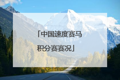 中国速度赛马积分赛赛况