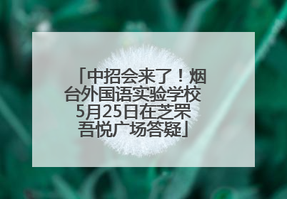 中招会来了！烟台外国语实验学校5月25日在芝罘吾悦广场答疑