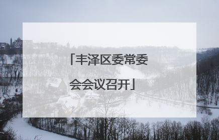 丰泽区委常委会会议召开