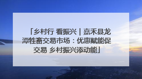 乡村行 看振兴｜嘉禾县龙潭牲畜交易市场：优惠赋能促交易 乡村振兴添动能