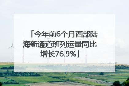 今年前6个月西部陆海新通道班列运量同比增长76.9%