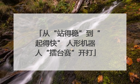 从“站得稳”到“起得快” 人形机器人“擂台赛”开打