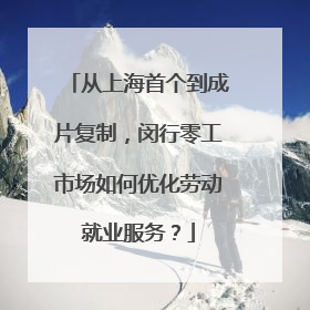从上海首个到成片复制，闵行零工市场如何优化劳动就业服务？