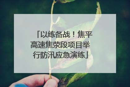 以练备战！焦平高速焦荥段项目举行防汛应急演练