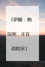 伊媒：他没死，正在战情室