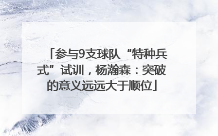参与9支球队“特种兵式”试训，杨瀚森：突破的意义远远大于顺位