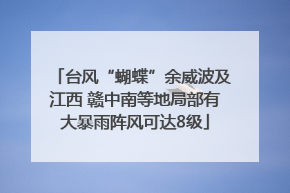 台风“蝴蝶”余威波及江西 赣中南等地局部有大暴雨阵风可达8级