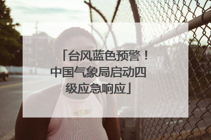 台风蓝色预警！中国气象局启动四级应急响应