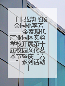 十载韵飞扬 金园桃李芳——金寨现代产业园区实验学校开展第十届校园文化艺术节暨庆“六一”系列活动