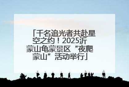 千名追光者共赴星空之约！2025沂蒙山龟蒙景区“夜爬蒙山”活动举行