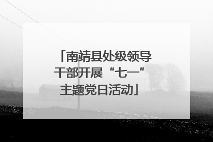 南靖县处级领导干部开展“七一”主题党日活动