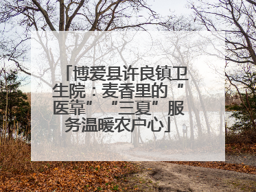 博爱县许良镇卫生院：麦香里的“医靠”“三夏”服务温暖农户心