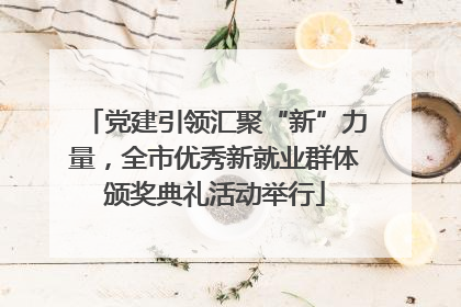 党建引领汇聚“新”力量，全市优秀新就业群体颁奖典礼活动举行