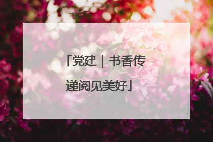 党建｜书香传递阅见美好
